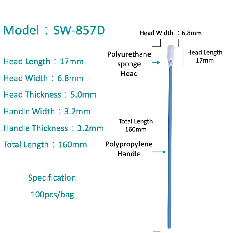 SW-857Dフォームヘッド深度クリーンルームスワブ